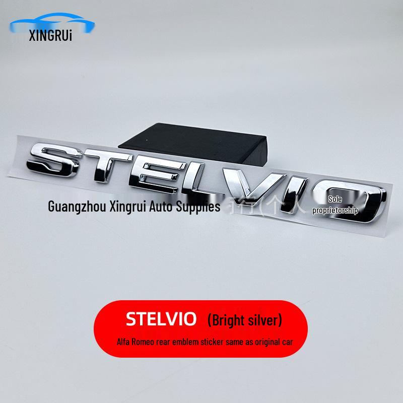 Alfa Romeo STELVIO Trunk Emblem Modification Personalized ABS Logo Sticker