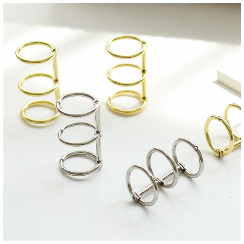 Metal Three-Ring Binder Loose Leaf Calendar with Desk Stand