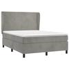 VidaXL Lit à sommier tapissier et matelas Gris clair 140x190cm Velours - Modèle 3129087