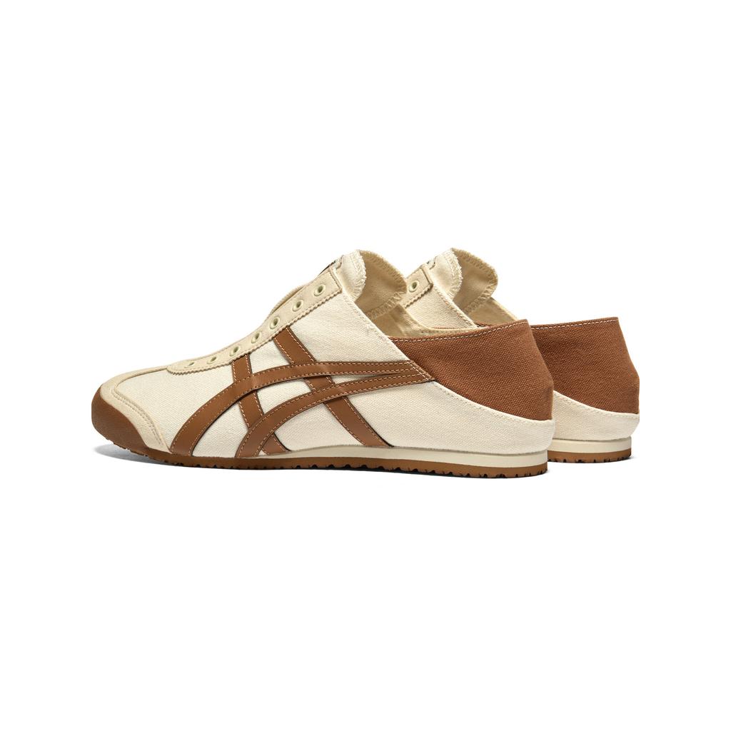 ONITSUKA TIGER Mexico 66 Paraty Sommer Slip-On Freizeitschuhe Unisex Sneaker Cremeweiß Braun 1183A437-200