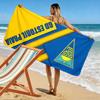 Large Beach Towel with GD Estoril Praia Portuguese Badge, Quick Dry Microfiber, Soft and Durable, for Beach Pool Travel