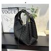 Original Leather Women's Bag 2025 New Style Lambskin Woven Fashionable Armpit One-shoulder Handbag Casual Tote