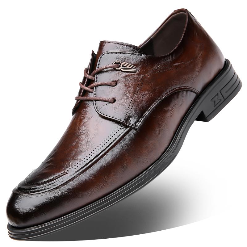 

Новые роскошные брендовые элегантные мужские модные туфли-оксфорды со шнуровкой и острым носком для свадебной вечеринки, формального, социального, офисного делового стиля, кожаные туфли 44 коричневый