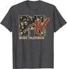 MTV Rock N Roll Music Hard Heavy Metal Skull Guitar Vintage T-Shirt Y2k Clothes Women Clothing Tee Shirt Femme Camisetas