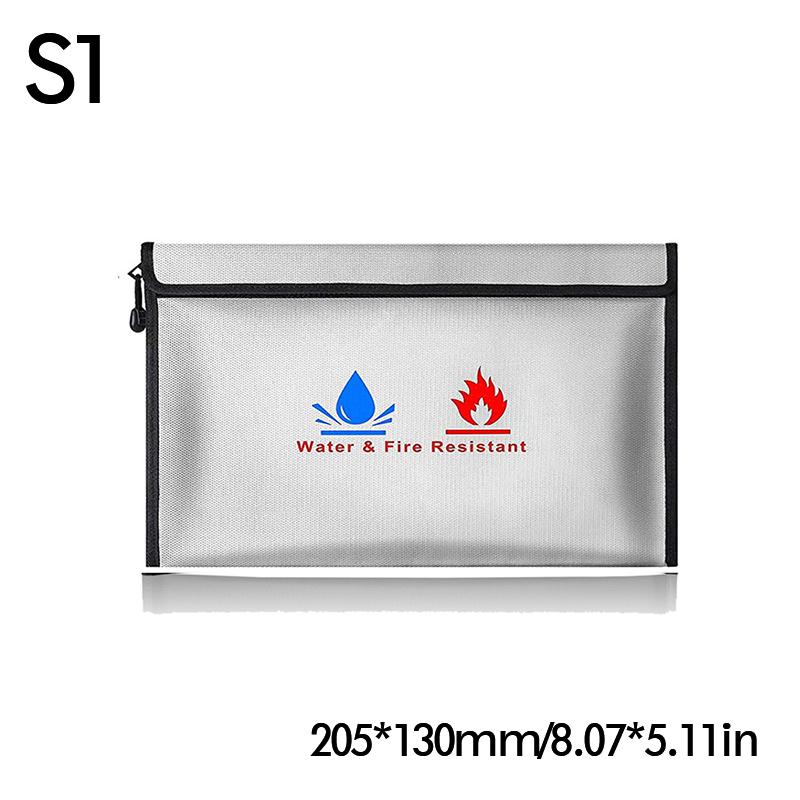 Fireproof Document Bag,High-temperature Resistant, Made of Silicone-coated Fiberglass, Flame-retardant Storage Bag