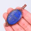 Natural Lapis Lazuli Copper September Birth Electroformed Handcrafted Pendant V-53