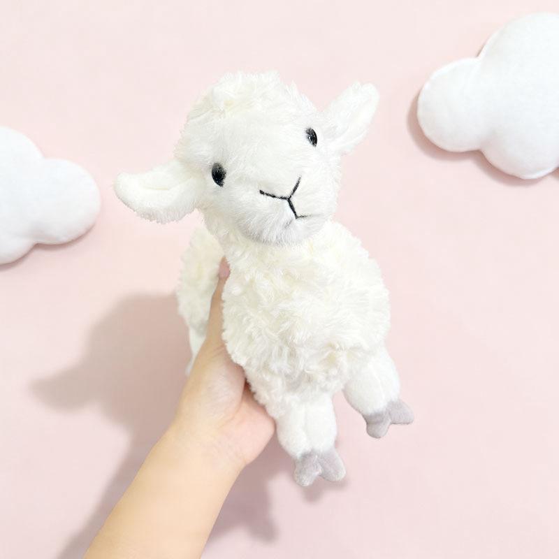 Cute Simulated White Lamb Doll Plush Toy Alpaca Doll Children Soothing Rag Doll Birthday Gift