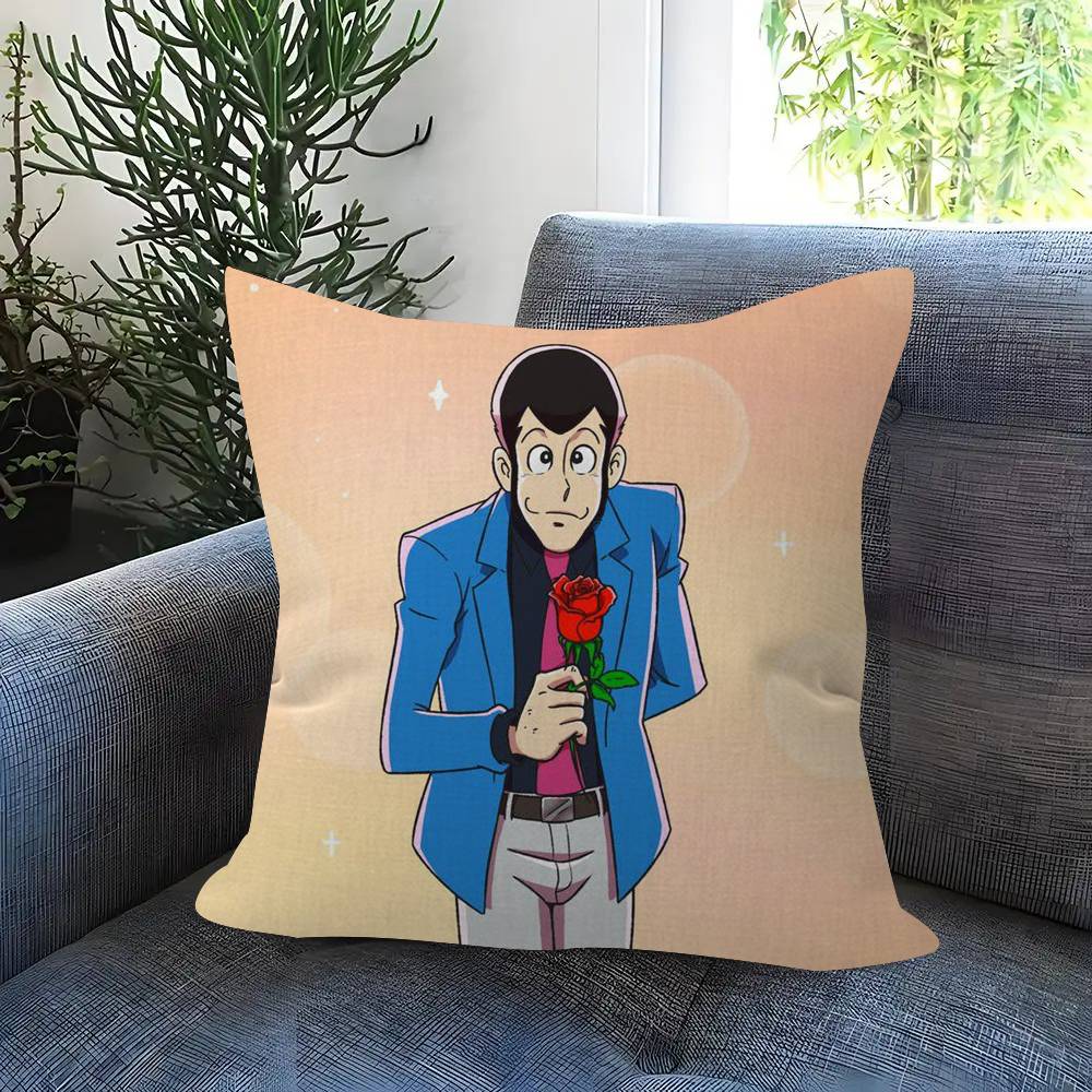 Lupin the Third Anime   Maple Design Cushion Cover Happy Autumn Harvest Decor Holiday Decorati Pillow Cover