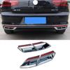 For Volkswagen Passat B8.5 2020 2021 2022 2023 ABS Rear Bumper Tail Throat Exhaust Muffler Pipe Cover Decorative Accessories