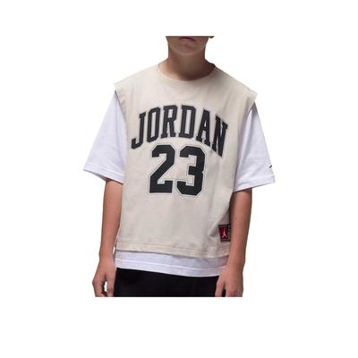 Jumpman Tişört Rahat Çok Yönlü Moda Trend Kısa Kollu Çocuk Üstleri IQ5330-104