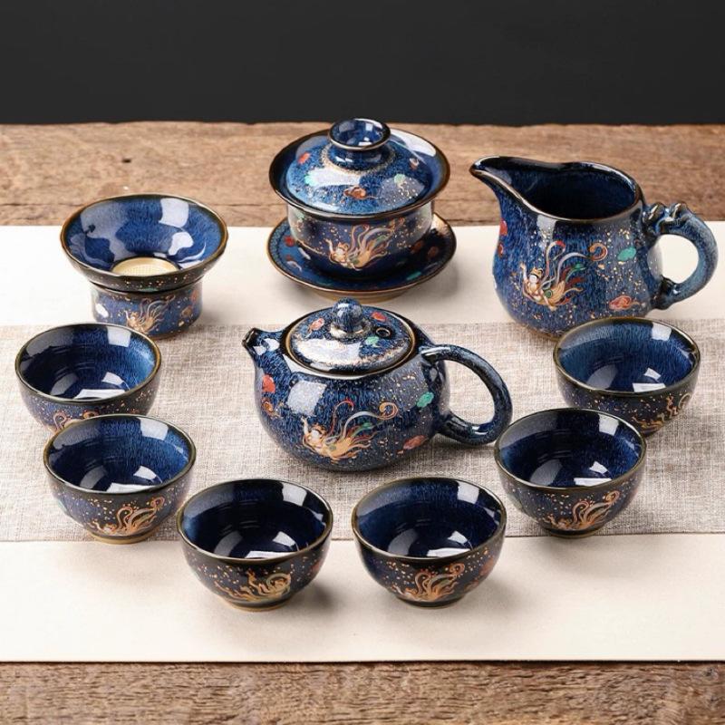 Dunhuang Creative Flying Apsaras Kiln Tea Set - Home & Office Gift Box