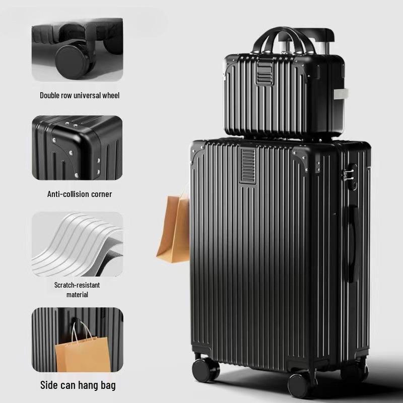 Vintage Universal Wheel Suitcase with Combination Lock – Durable and Spacious Travel Case for Men, Women, and Students