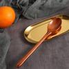 Ellipse Long Handle Flatware Stirring Wooden Spoons Soup Spoons Kitchen Utensil Cooking Supplies