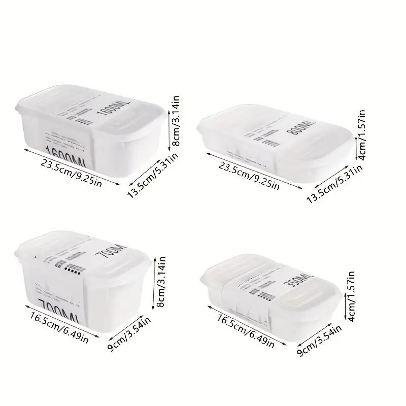 Kitchen Refrigerator Crisper With Scale Frozen Meat Packaging Food Grade Fruit And Vegetable Bento Storage Lunch Boxes Japanes