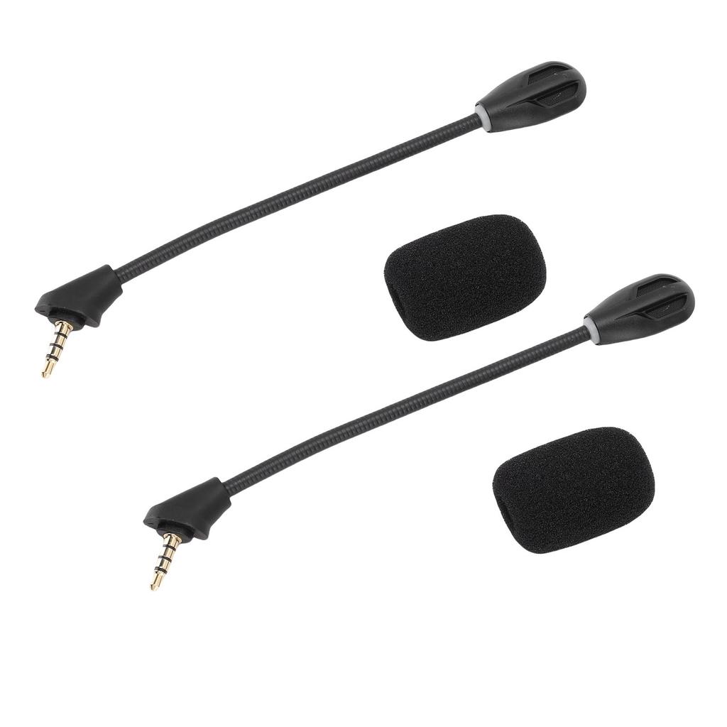 2 ST Mikrofonersättning för Kingston HyperX Cloud Alpha Trådlöst Gamingheadset Brusreducerande 3,5 mm Löstagbar Mikrofonbom