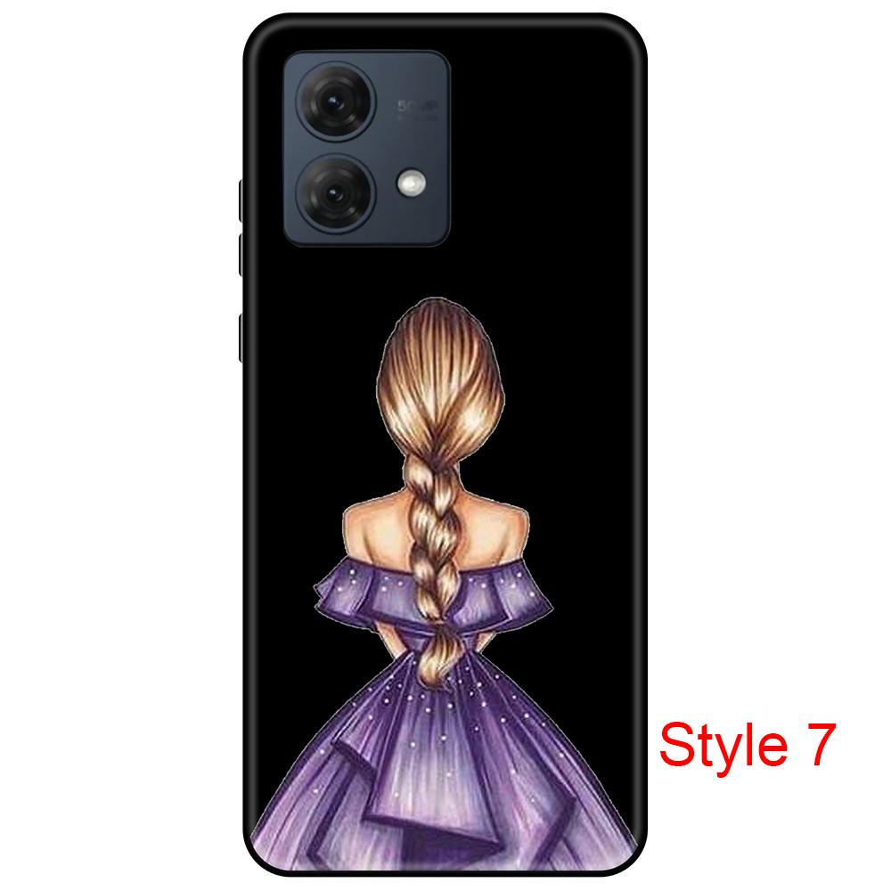 For Motorola Moto G84 Case Pretty Girl TPU Soft Silicone Cover Phone Cases for MotoG84 Protector Bumper Coque