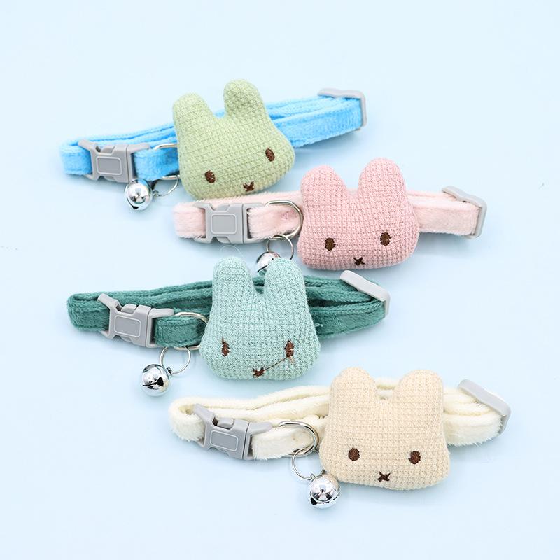 Niedliches Katzen Glöckchen Haustier Halsband, Kleines Kaninchen Blume Cartoon Kaninchen Halsband, Haustierbedarf Hunde Halsband