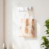 Stylish Milky White Space Aluminum Adhesive Hooks For Bathroom And Door Use