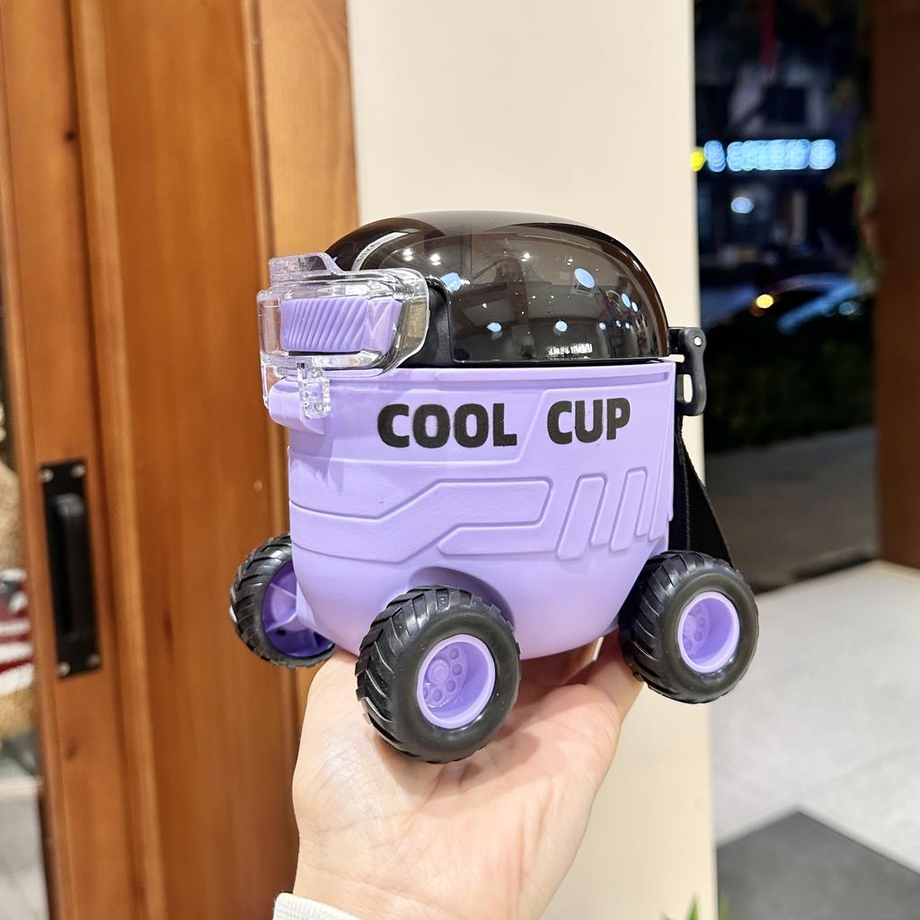1pc 550ml Cool Cartoon Mars for RoveR Water Cup with Straw Portable, Durable Polycarbonate Plastic, Fun Design for Students Outdoor Use Available