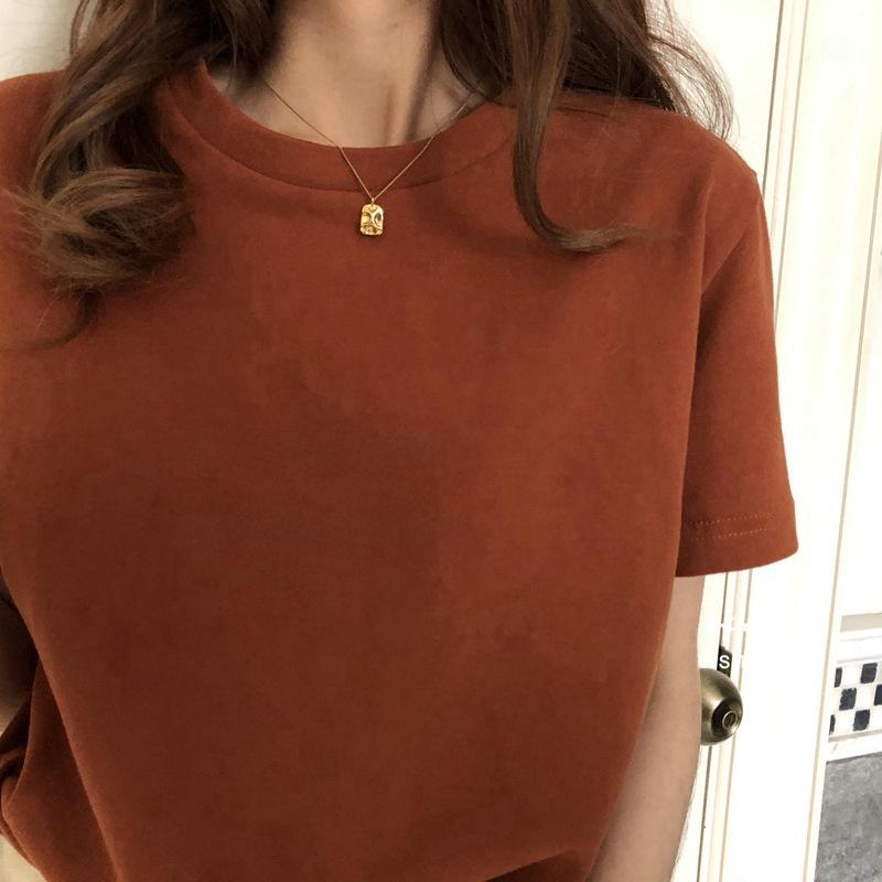 Women's Loose Fit Summer Korean Style Short Sleeve T-Shirt, 2024 New Collection