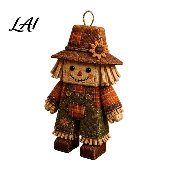 Handmade Christmas Tree Ornaments Halloween Rag Doll DIY Kit Patchwork Sewing Craft Set with Decorative Figure Kits Pre-Cut Fabrics Beginner-Friendly
