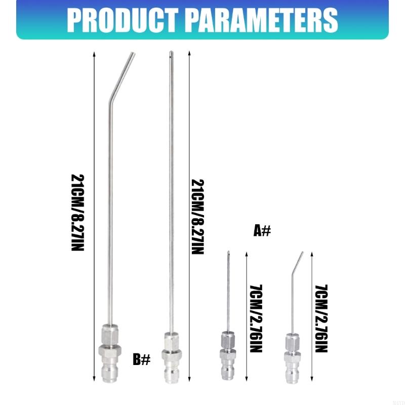 High Pressure Washer Nozzle for Washing Machine Air Conditioner Cleaning 1/4 Quick Stainless Steel Wand M4YD