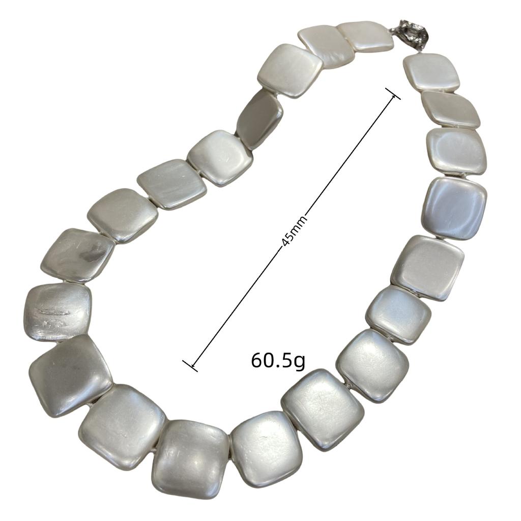 French Minimalist Natural Shell Handmade Beaded Retro Vintage High Fashion Versatile Necklace
