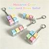 ASMR Click Mechanical Sound Stress Relief Keyboard Keycap Fidget Keychain Macaron Color Portable Backpack Anxiety Toy For Adult