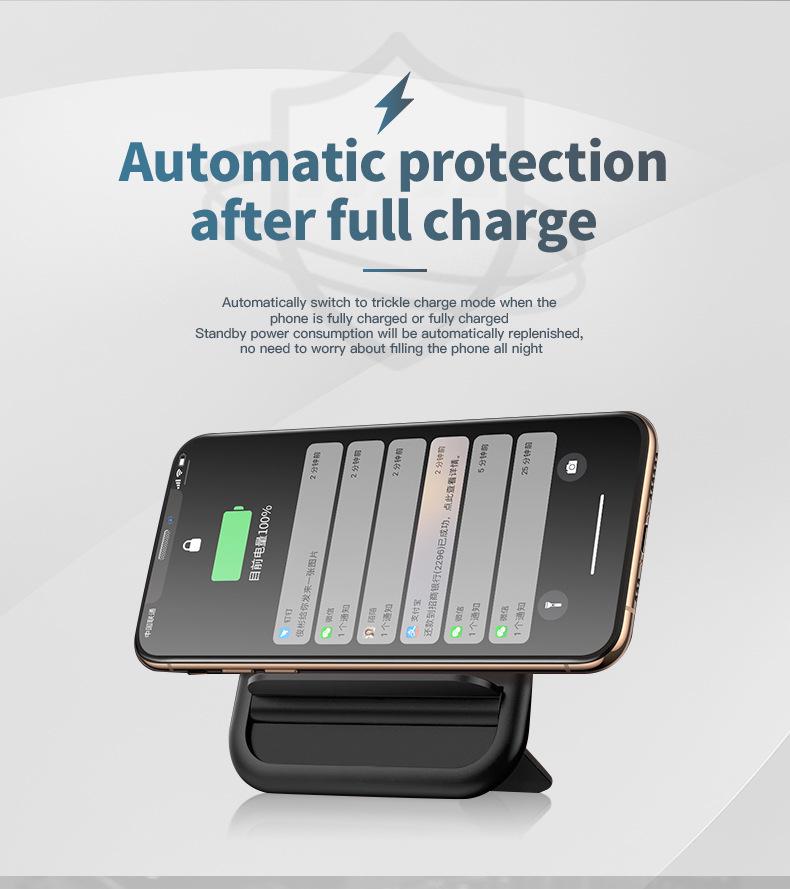 Foldable Wireless Charger Stand: Fast Qi-Compatible Vertical Phone Charging