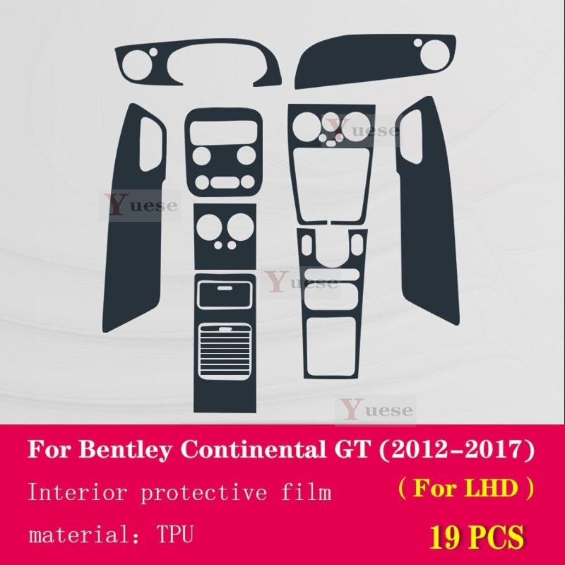 Защитная пленка для экрана автомобильной навигации, невидимая прозрачная пленка TPU, салонная пленка, наклейки для Bentley Continental GT 2012-2017 Left Hand Drive