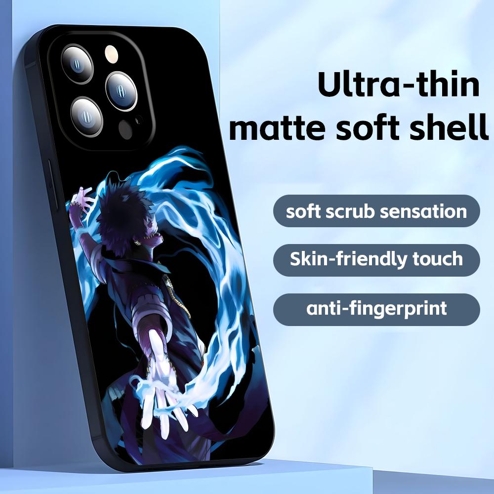 Phone Case For iPhone 16 16e 15 14 13 12 11 Plus Mini Pro Max Deku My Hero Academia  Soft black Shockproof Cover