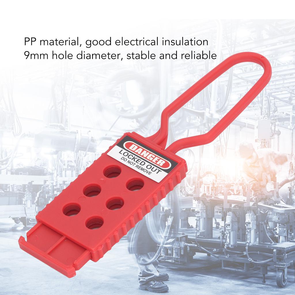 3PCS 6 Holes Tagout Hasps Electrical Insulation Lockout Hasp for Shutdown Maintenance 9mm Hole Diameter
