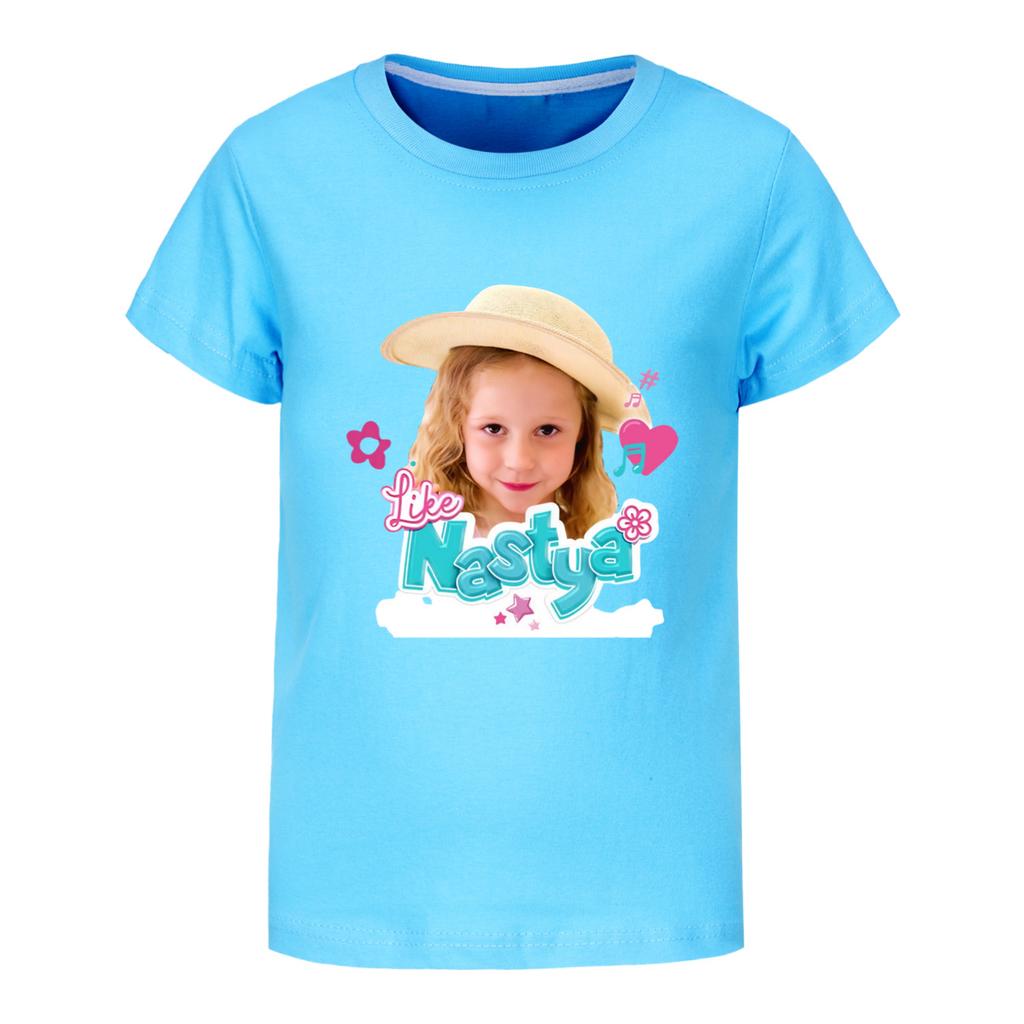 New Nastya Tshirt for Children Cartoon Printed T Shirts Baby Girls Short Sleeves Tops Kids 2026 Summer Clothing Boys Streetwear