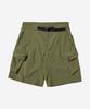 Kallapataleu Nylon Belted Cargo Shorts - Olive Khaki