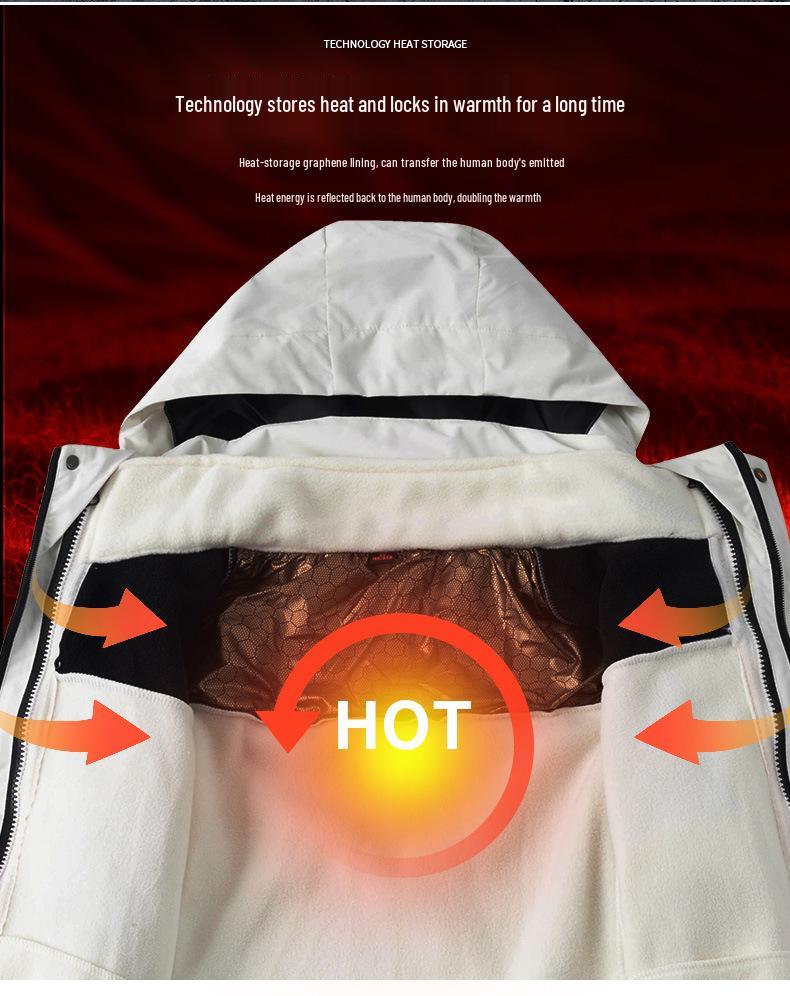 Men's Stormproof 3-in-1 Outdoor Jacket, Workwear & Mountaineering Outerwear, Custom Logo Option Available