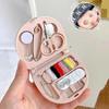 1 Set Buttons Pins Storage Boxes Sewing Box Household Portable Travel Mini Sewing Kit Scissor Needle Threads Box Set