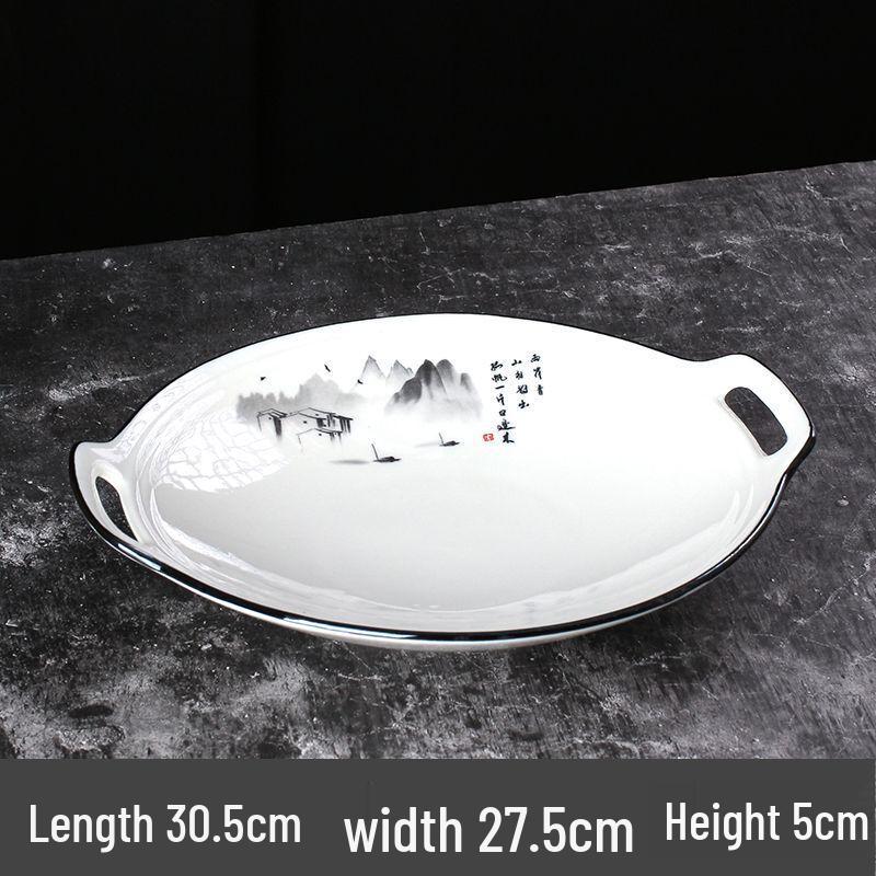 Zhi Shi Creative Ceramic Ancient Coin Serving Plate