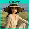 Summer Straw Hat With Wide Brim For Beach Sun Protection And Outdoor Travel