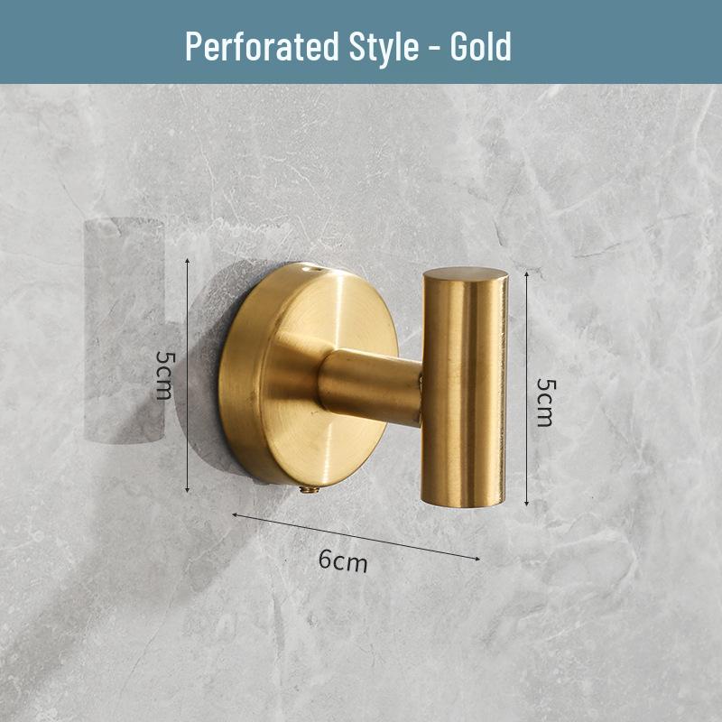 Traceless No-Punch Stainless Steel Over-the-Door Hook for Bedroom, Bathroom, or Wardrobe