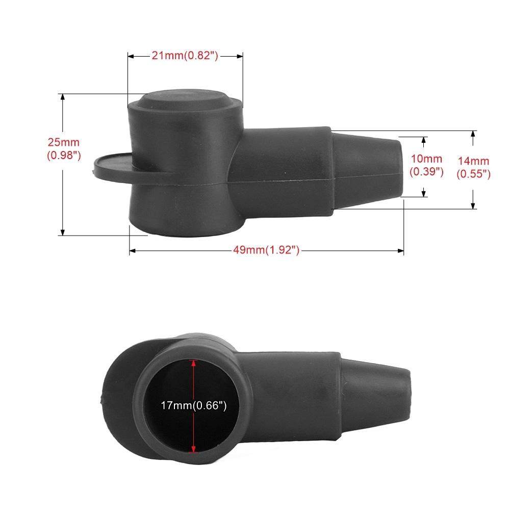 10/6Pcs Silicone Covers Battery Terminals Caps Pile Head Protective Car Accessories 12v Battery Bornes Retardant Insulation