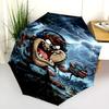 Taz'S Reckless Barber Shop Folding Umbrella Travel 8 Paraphenoid Bones Umbrella Sun Umbrella Printing