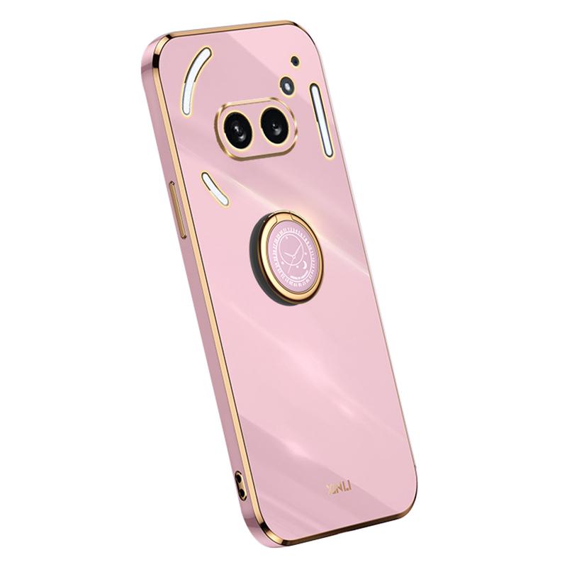 XINLI Pro Nothing Phone (2a) Kryt Elektrogalvanizovaný Kroužek Stojánek Měkké TPU Pouzdro na Telefon