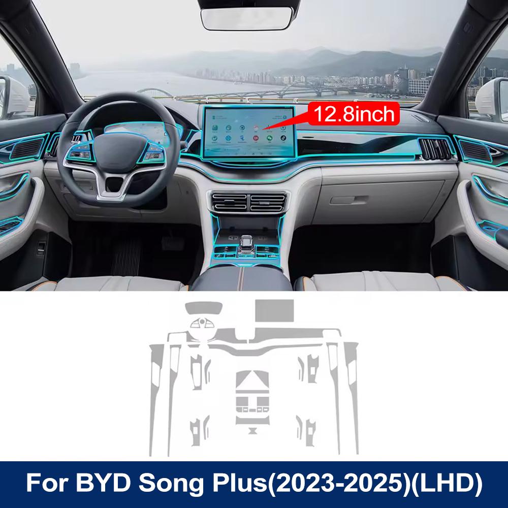 Pellicola Trasparente Anti-Graffio in TPU per Auto Pre-tagliata per Schermo Strumenti di Navigazione LHD RHD Per BYD Seal U/Sealion 6/Song Plus DM-i EV 2021-2025