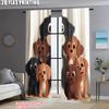 2pcs   Fashionable Curtains 2D print Cute Puppies Versatile Fabric (without rod) Gifts Perfect for Bedroom Office Kitchen Living