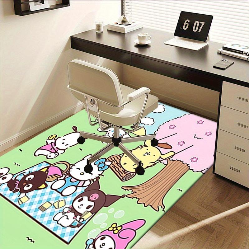 Office Rug Hello Kitty, Picnic Anti-Slip Rug, Machine Washable for Living Room, Bedroom, Office, Multiple Sizes, Bedroom Mat, Decorative Mat, Durable