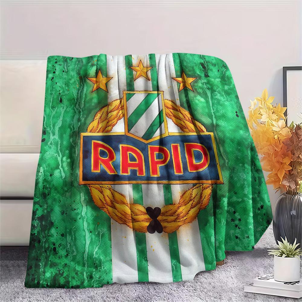 SK Rapid Wien Flannel Blanket, High Quality Comfortable for All Seasons, Home Decor, Warmth and Comfort