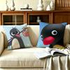 Cartoon PPingu Cute Doublesided Print Pillow Case for Sofa Living Room Home Office Decor Protective Cover