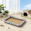 Cat Bed for Indoor Cats Soft Dog Bed with Wicker Mat Anti-slip Pet Sleeping Pad for Kitten Puppy Small Dogs