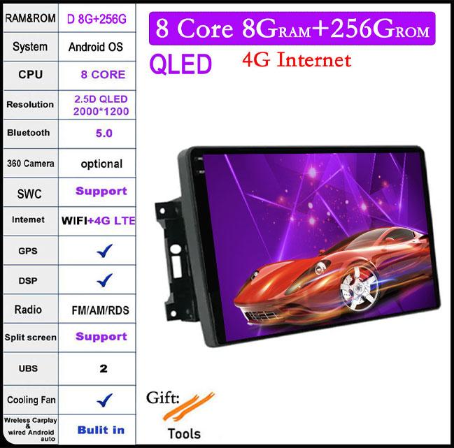 10 Inch For Jeep Wrangler 3 JK 2007 - 2018 QLED DSP RDS Android 14 Car Radio Autoradio GPS Navigation Stereo