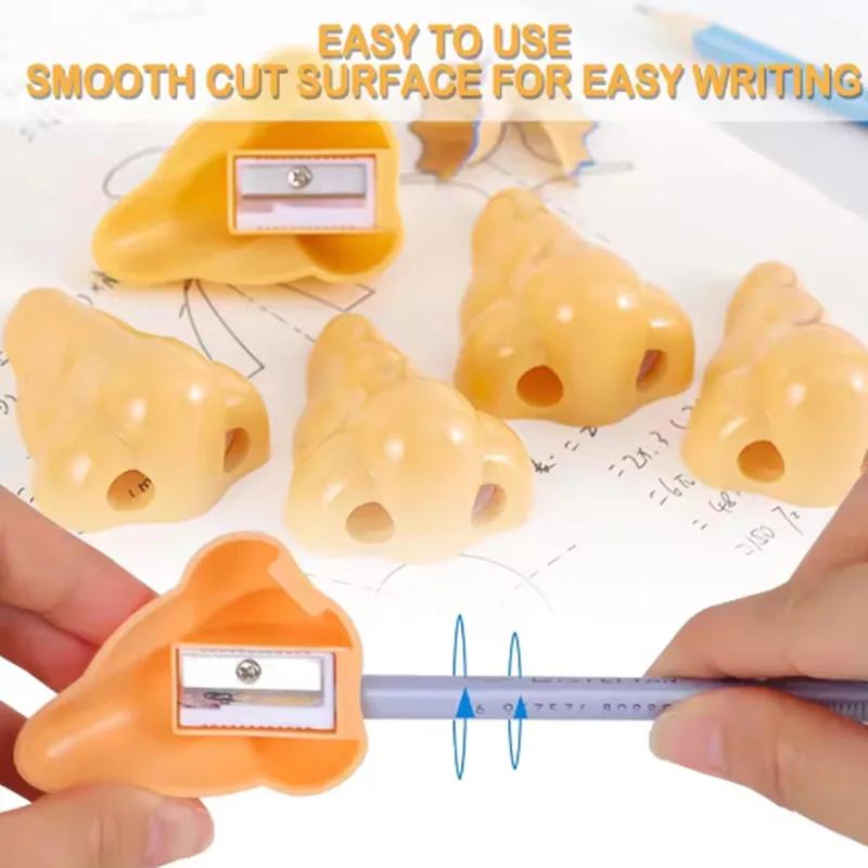 1/3pcs-Nose Manual Pencil Sharpeners Double Hole Sharpener Novelty School Supplies for Kids Students Classroom Gifts